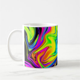 Taza De Café Neon Liquid Marble Mug