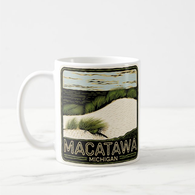 Taza De Café Neon Macatawa Michigan (Izquierda)