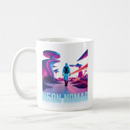 Taza De Café Neon Nomad - Wander en un mundo de asombro