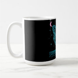 Taza De Café Neon Panther - Synthwave Oscuro Eléctrico