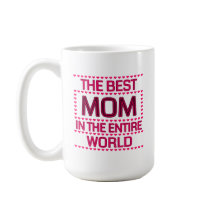 Neon Pink “The Best Mom in the World” Hearts