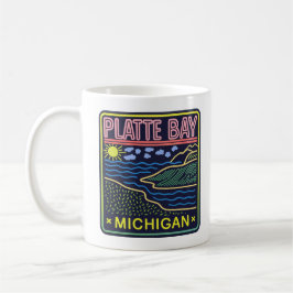Taza De Café Neon Platte Bay Michigan