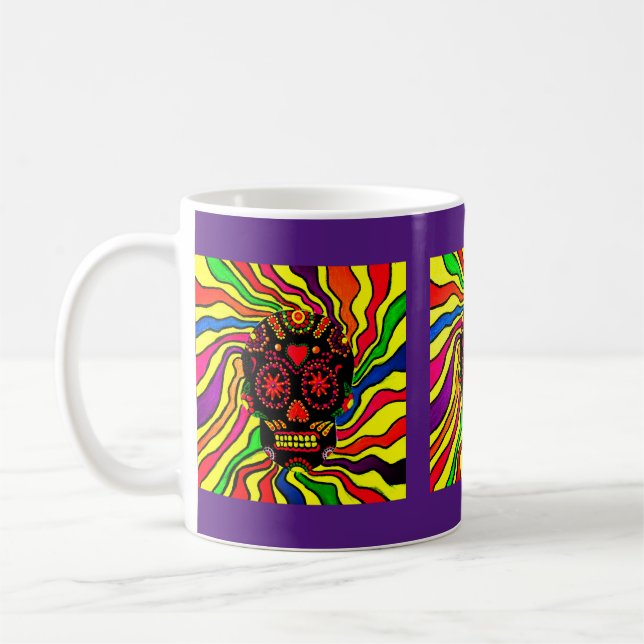 Taza De Café Neon Skull Mug (Izquierda)