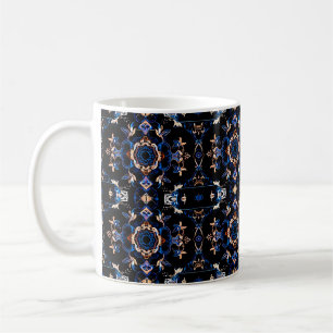 Taza De Café Neon Starburst Kaleidoscope