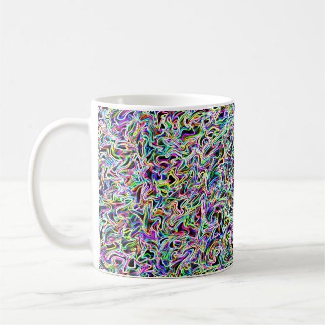 Taza De Café Neon Swirl 11oz Mug (Izquierda)