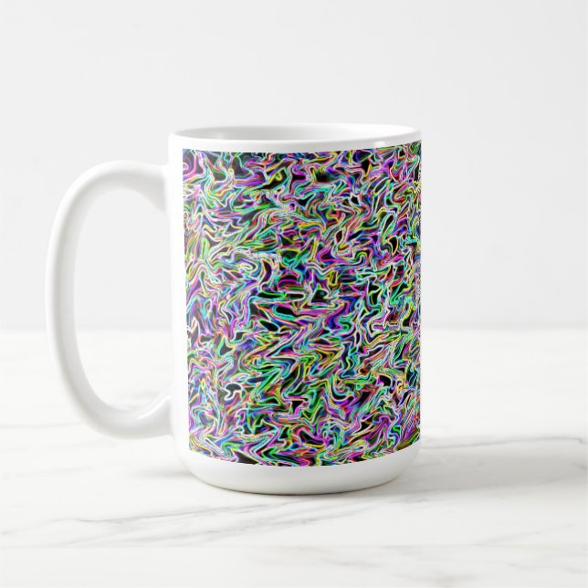 Taza De Café Neon Swirl 15oz Mug (Izquierda)