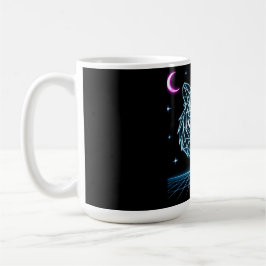 Taza De Café Neon Tiger Synthwave – Electric Striker Retro