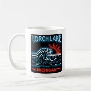 Taza De Café Neon Torch Lake Michigan