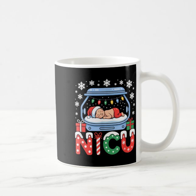 Taza De Café Neonatal Intensive Care Unit Xmas Funny Nicu Nurse (Derecha)
