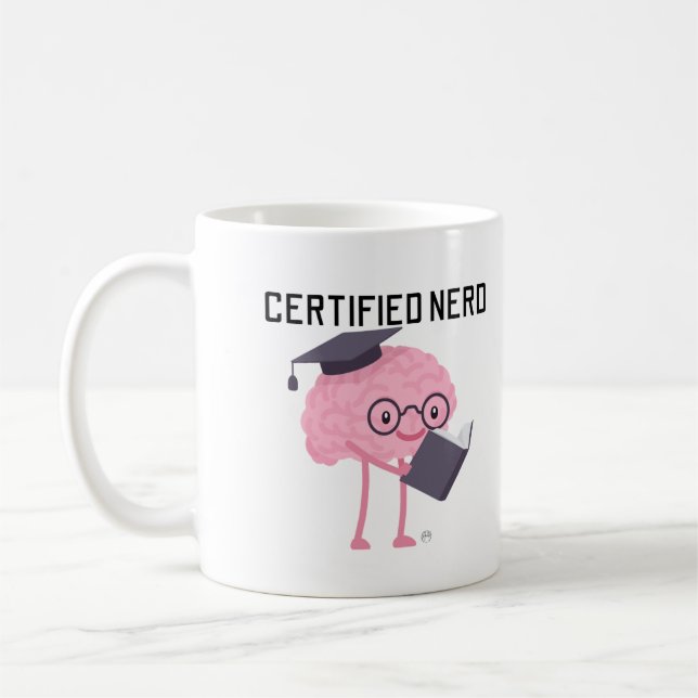 Taza De Café Nerd certificado (Izquierda)