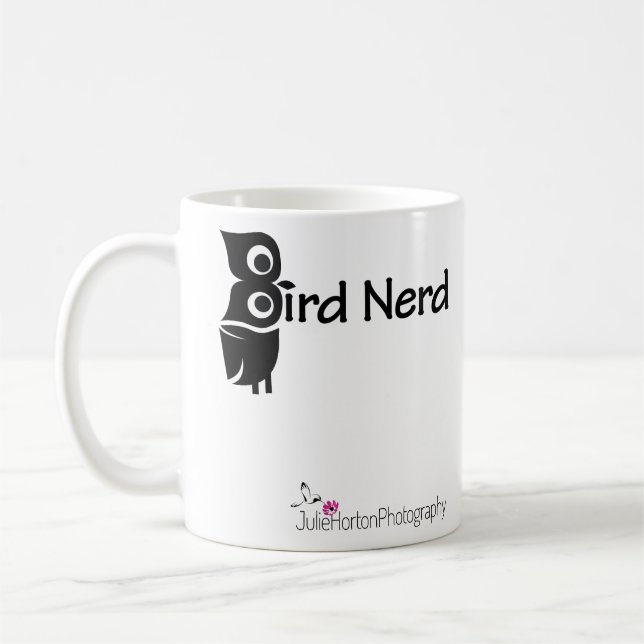 Taza De Café Nerd de pájaro y lechuza rosa (Izquierda)