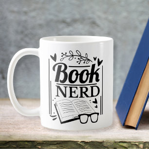 Taza De Café Nerd divertido libro de citas lindo