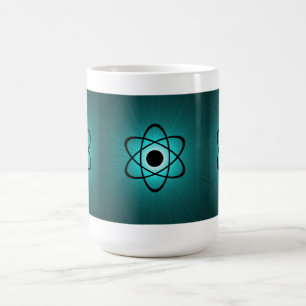 Taza De Café Nerdy Atomic Mug, Verde azulado