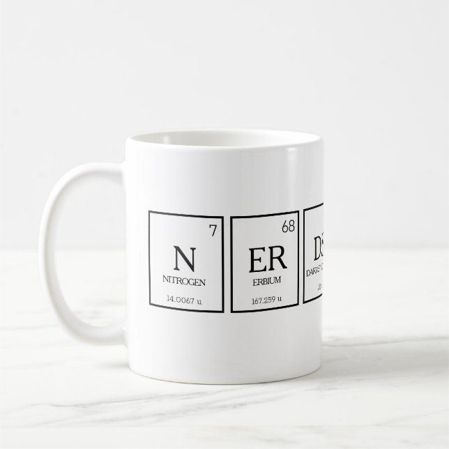 Taza De Café Nervios elementos periódicos de tabla humor químic (Izquierda)