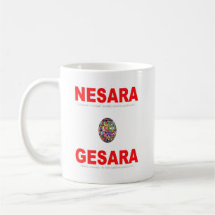 Taza De Café NESARA GESARA Globe Mug - Diseño de libertad econó