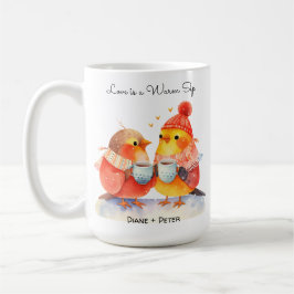 Taza De Café Nestle in Love Cute Birds Romance Personalizado Ca