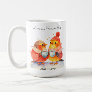 Taza De Café Nestle in Love Cute Birds Romance Personalizado Ca