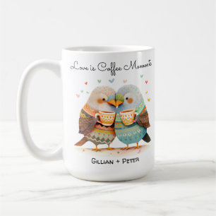 Taza De Café Nestle in Love Romantic Cute Birds Personalizado C
