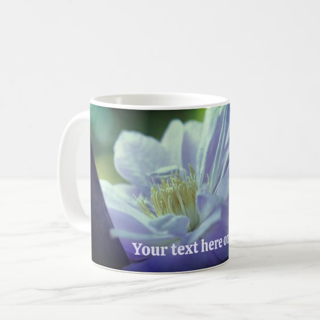 Taza De Café Nestled Clematis Flower Personalized (Anverso izquierdo)