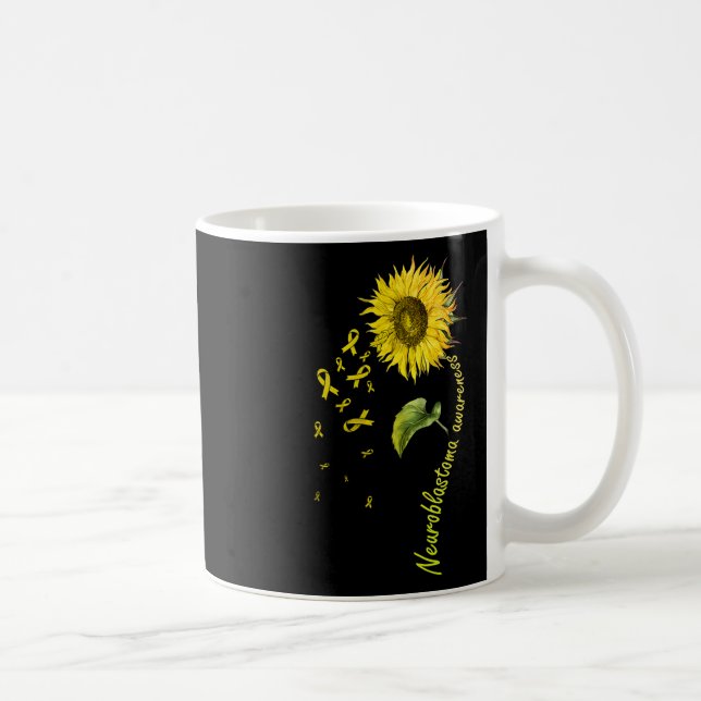 Taza De Café Neuroblastoma Conciencia Girasol (Derecha)