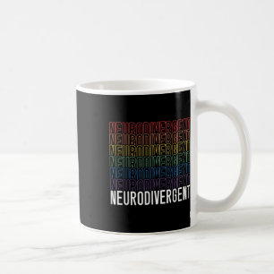 Taza De Café Neurodivergencia Neurodiversidad Arcoiris Adhd Asd