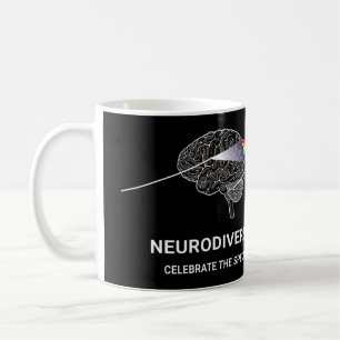 Taza De Café Neurodiversidad Autism Spectrum ASHD ADHD Rainbow 