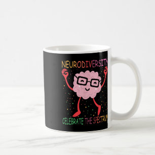 Taza De Café Neurodiversidad Autismo cerebral Conciencia Asd Ad
