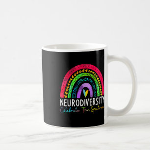 Taza De Café Neurodiversidad Autismo Espectro Asd Adhd Rainbow