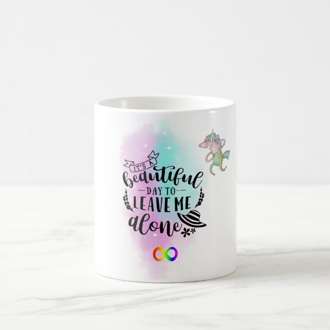 Taza De Café Neurodiversidad - Un Día Hermoso Para Dejarme En P (Centro)