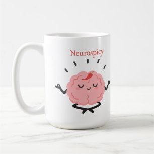 Taza De Café Neurodiverso Divertido Cerebro Pimiento Picante Ci