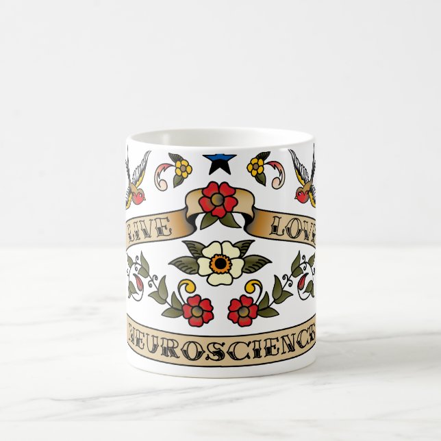 Taza De Café Neurología viva del amor (Centro)