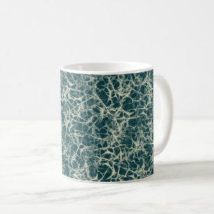 Taza De Café Neuronas de red en Verde azulado - patrón sin fis