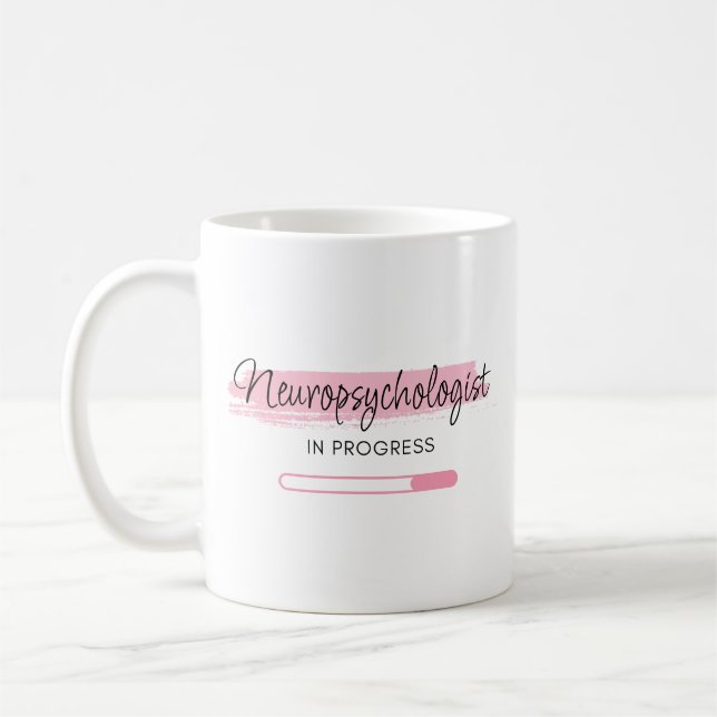 Taza De Café Neuropsicólogo En Progreso – Personalizado (Izquierda)