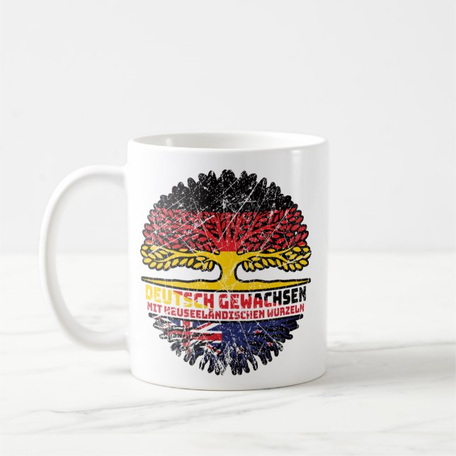 Taza De Café neuseeland Ändisch Deutsch Deutschland Baum (Izquierda)