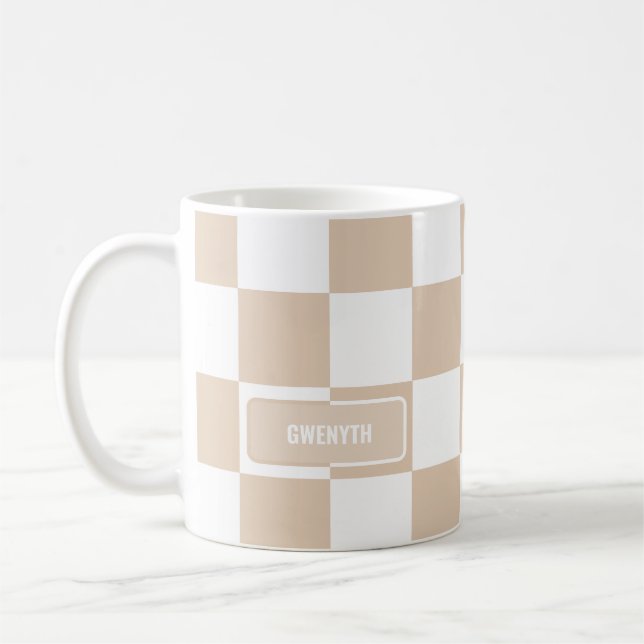 Taza De Café Neutral de la luz de verificación personalizada (Izquierda)