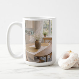Taza De Café Neutral Farmhouse Wildflower Floral
