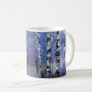 Taza De Café Nevada en el Birch Encantado
