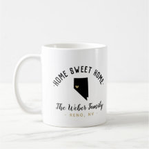 Nevada Hogar Dulce Familia Monograma Mug