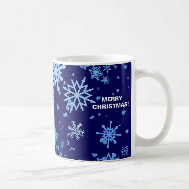 Taza De Café Nevada nocturna de los navidades (Derecha)