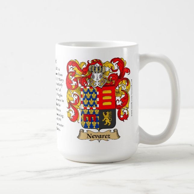 Taza De Café Nevarez, el origen, el significado y el escudo (Derecha)