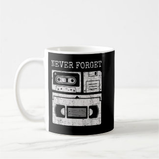 Taza De Café Never Forget The 80's Vintage Audio Cassette Video