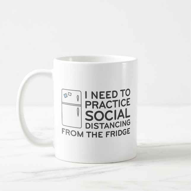 Taza De Café Nevera de distanciamiento social (Izquierda)
