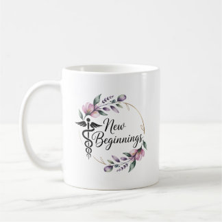 Taza De Café New Beginnings Nursing Graduation Personalized