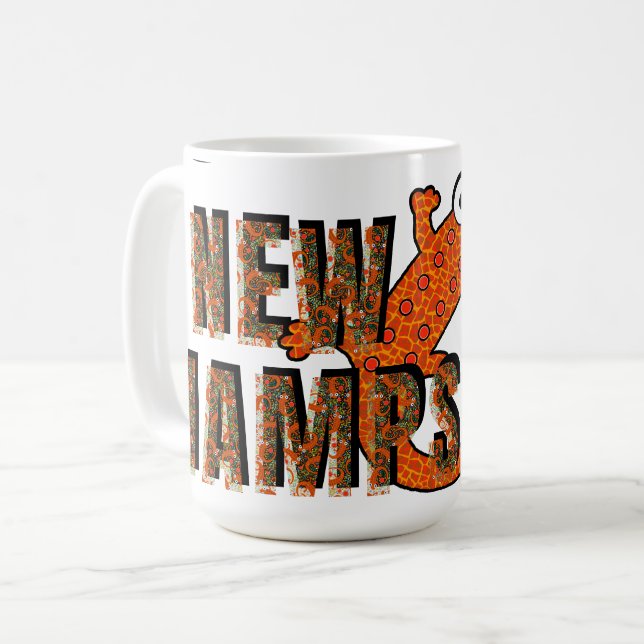 Taza De Café New Hampshire State Symbol Red Spotted Newt Forest (Anverso izquierdo)