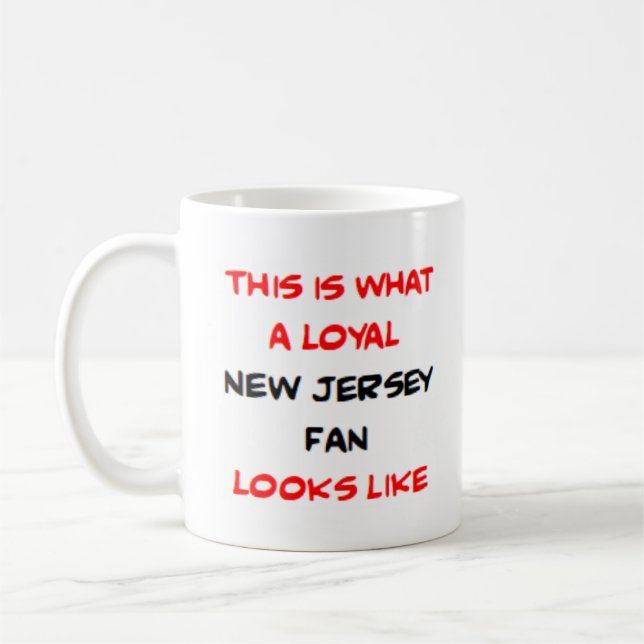 Taza De Café new jersey fan, loyal (Izquierda)