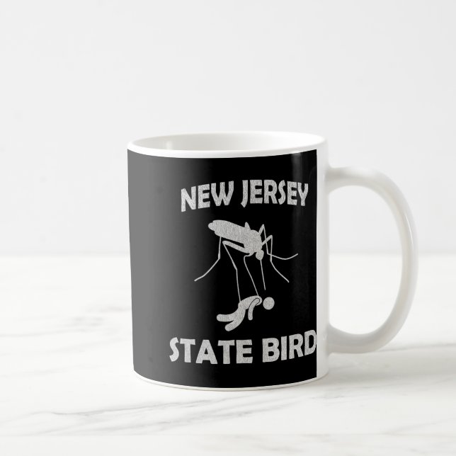 Taza De Café New Jersey Mosquito State Bird Funny Outdoors  (Derecha)