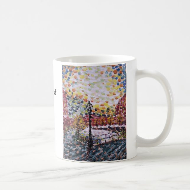 Taza De Café "New Morning en aceite de un canal holandés "… - (Derecha)