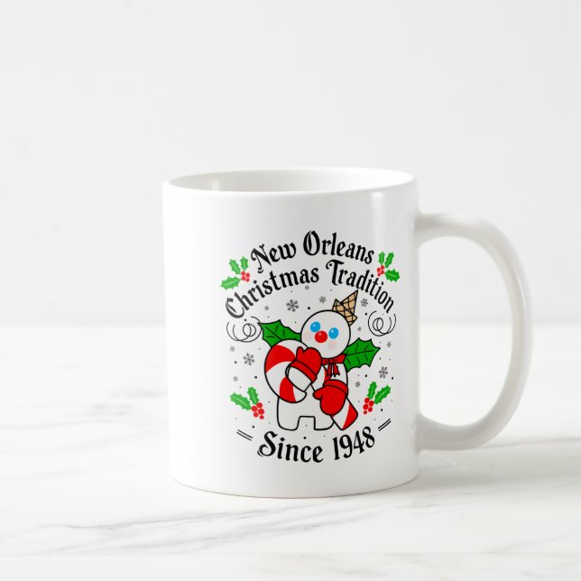 Taza De Café New Orleans Mr Bingle Christmas Tradition Snowman  (Derecha)