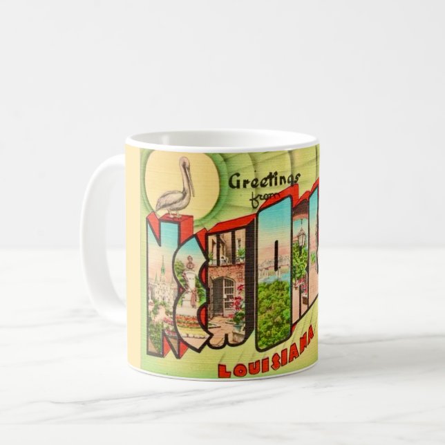 Taza De Café New Orleans Postcard Mug (Anverso izquierdo)