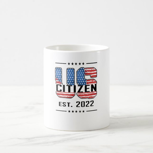 Taza De Café New US Citizen 2022 Proud American Citizenship USA (Centro)